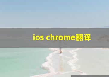 ios chrome翻译